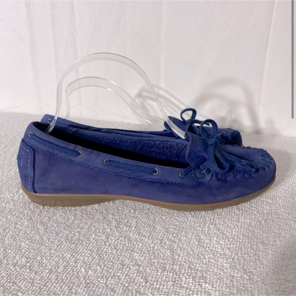 Hush Puppies Blue Suede Slip On Loafers 9 - Picture 2 of 13
